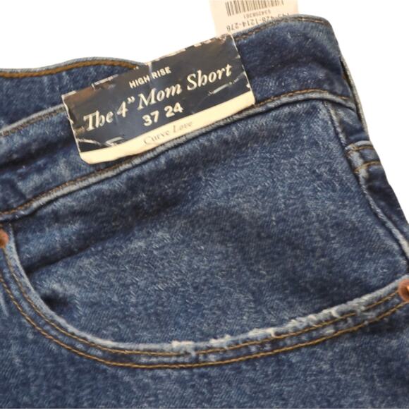 Abercrombie and fitch 4" mom high rise shorts med wash Plus Size 24 New! - Picture 8 of 14